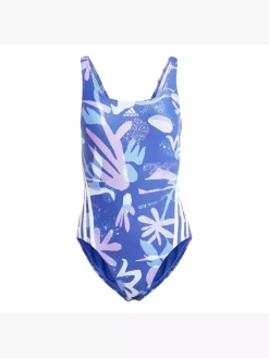 Adidas Floral 3-Streifen Badeanzug